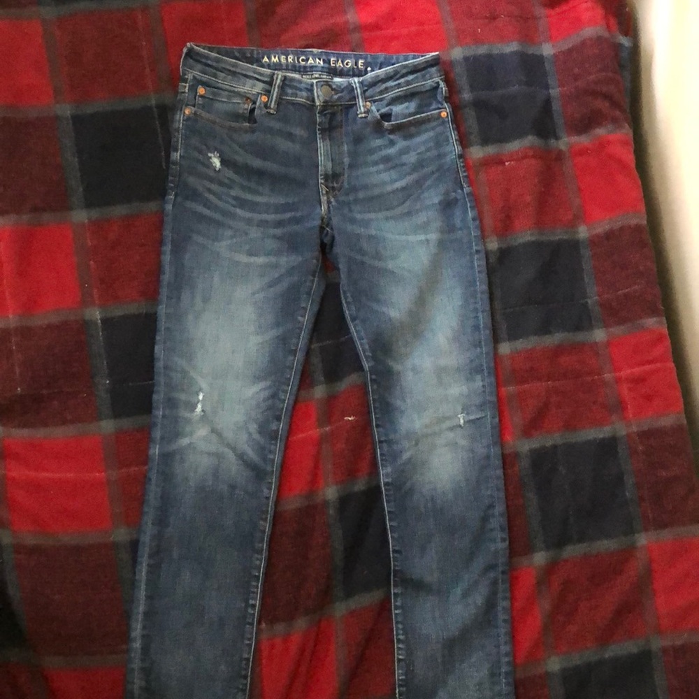 American eagle slim next level airflex 30x32 distressed jean